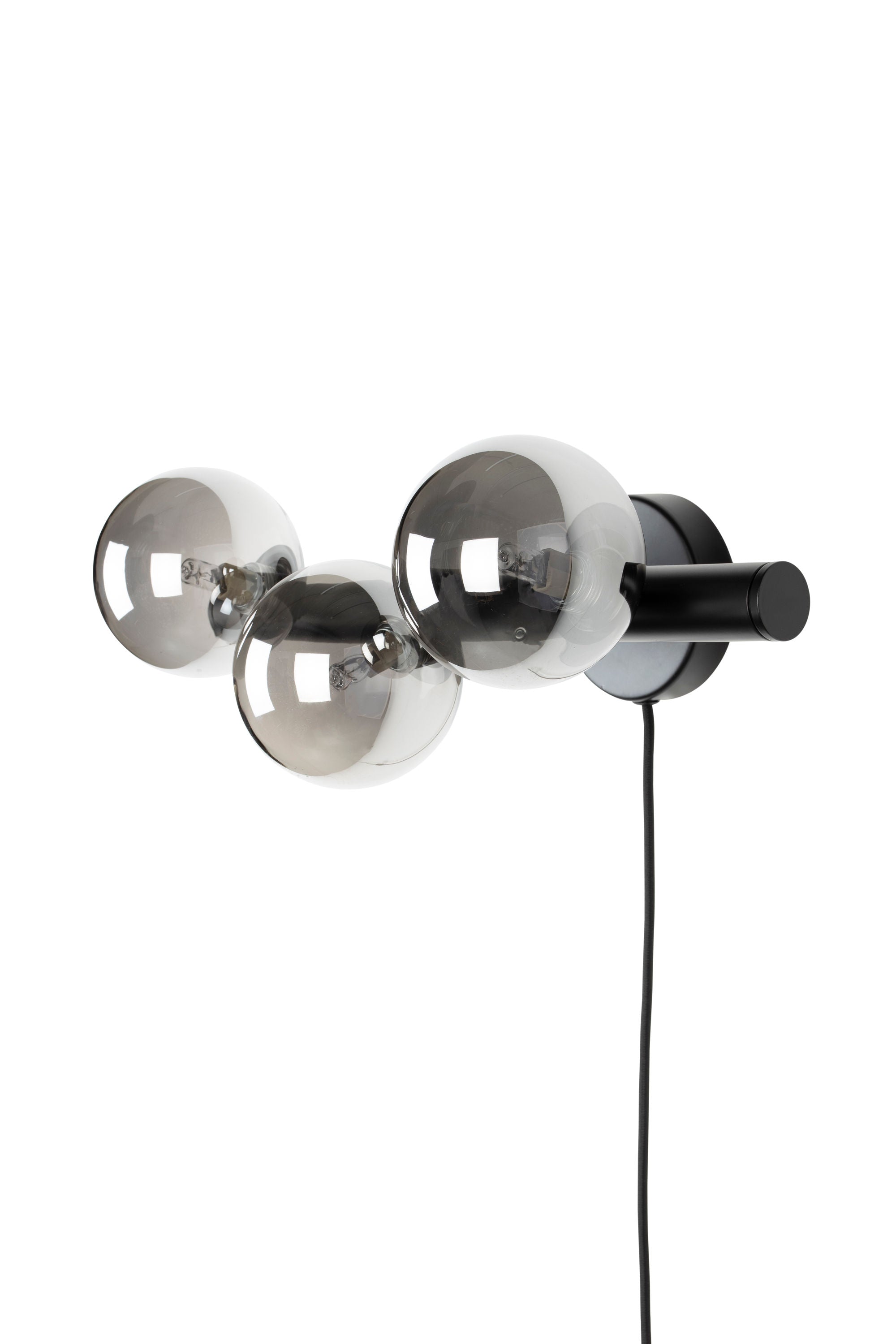 Monica Smoked Glass Orb Wall Light